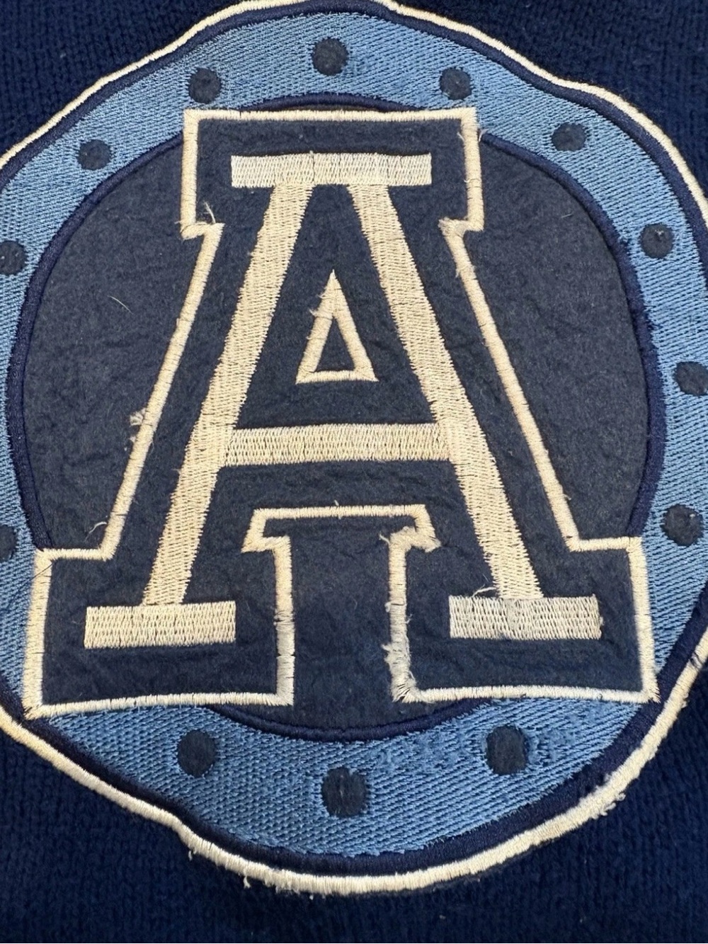 Toronto Argonauts CFL Sweater Size XL Heavy Knit SOGO Sports Quarter Zip Argos - Picture 4 of 9